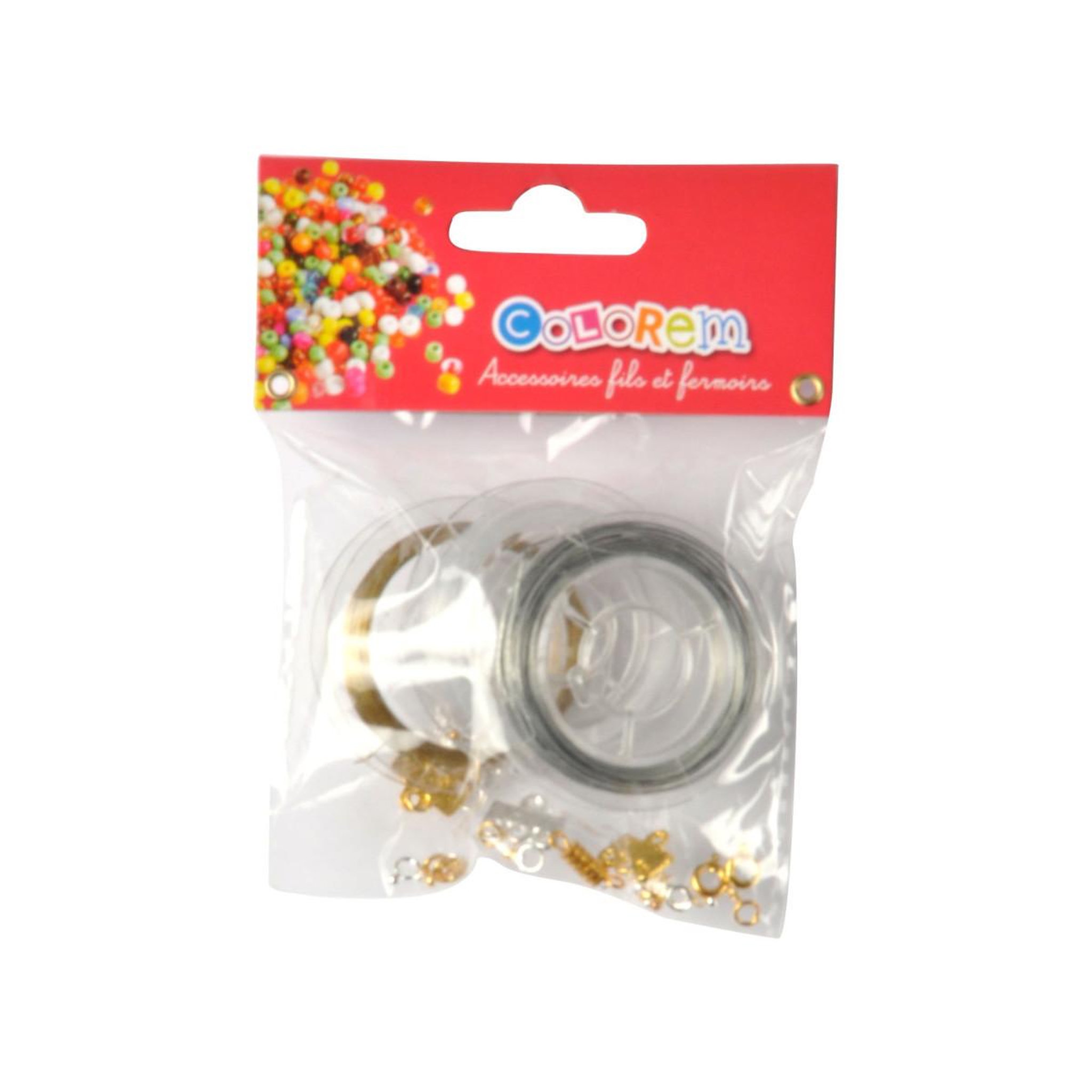 Voir la diapositive 2 : HOMEA Lot de Fils & Fermoirs  Accessoire  13cm Or & Argent