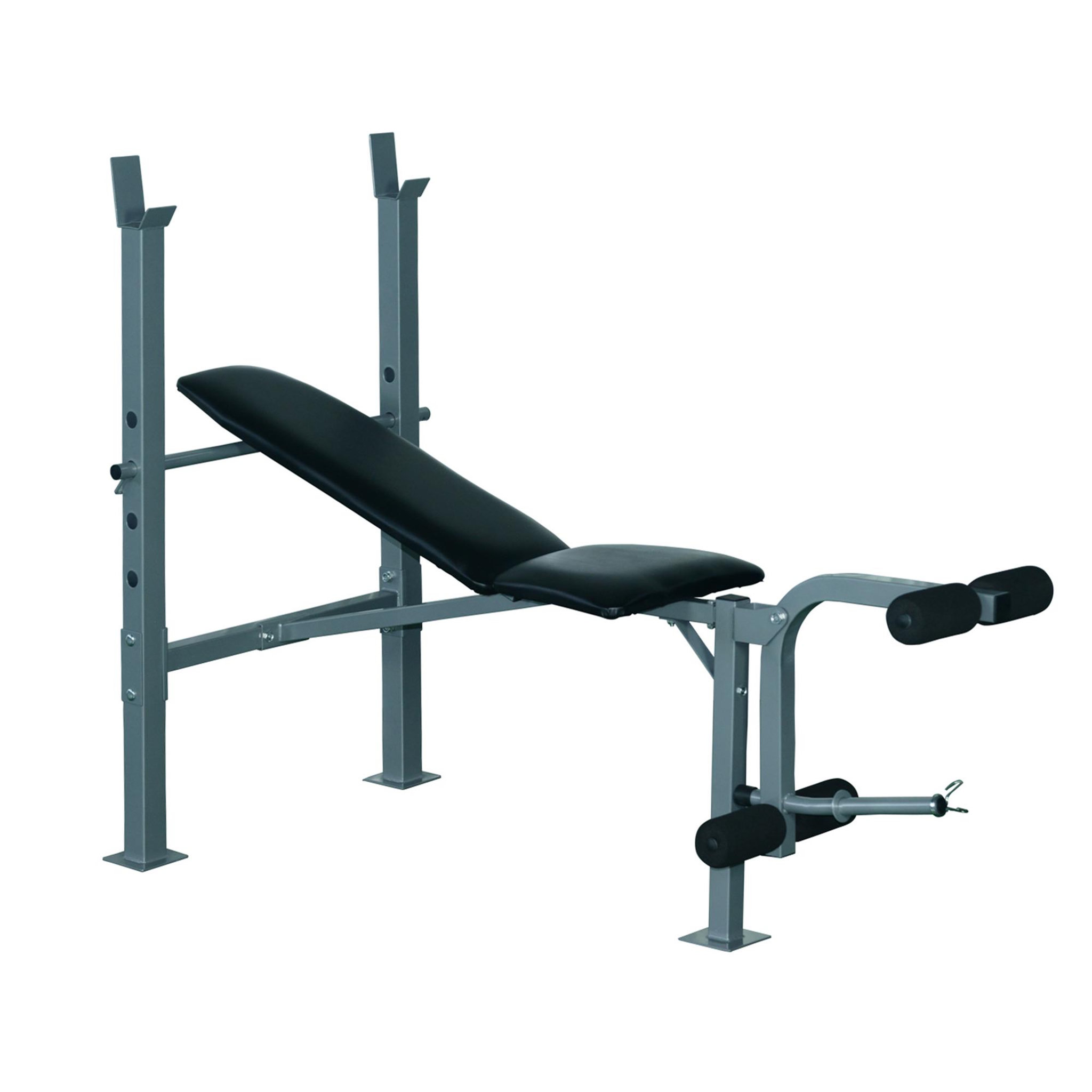 HOMCOM Banc de musculation fitness entrainement complet dossier réglable curler