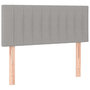 Voir la diapositive 2 : VIDAXL Tete de lit Gris clair 80x5x78/88 cm Tissu