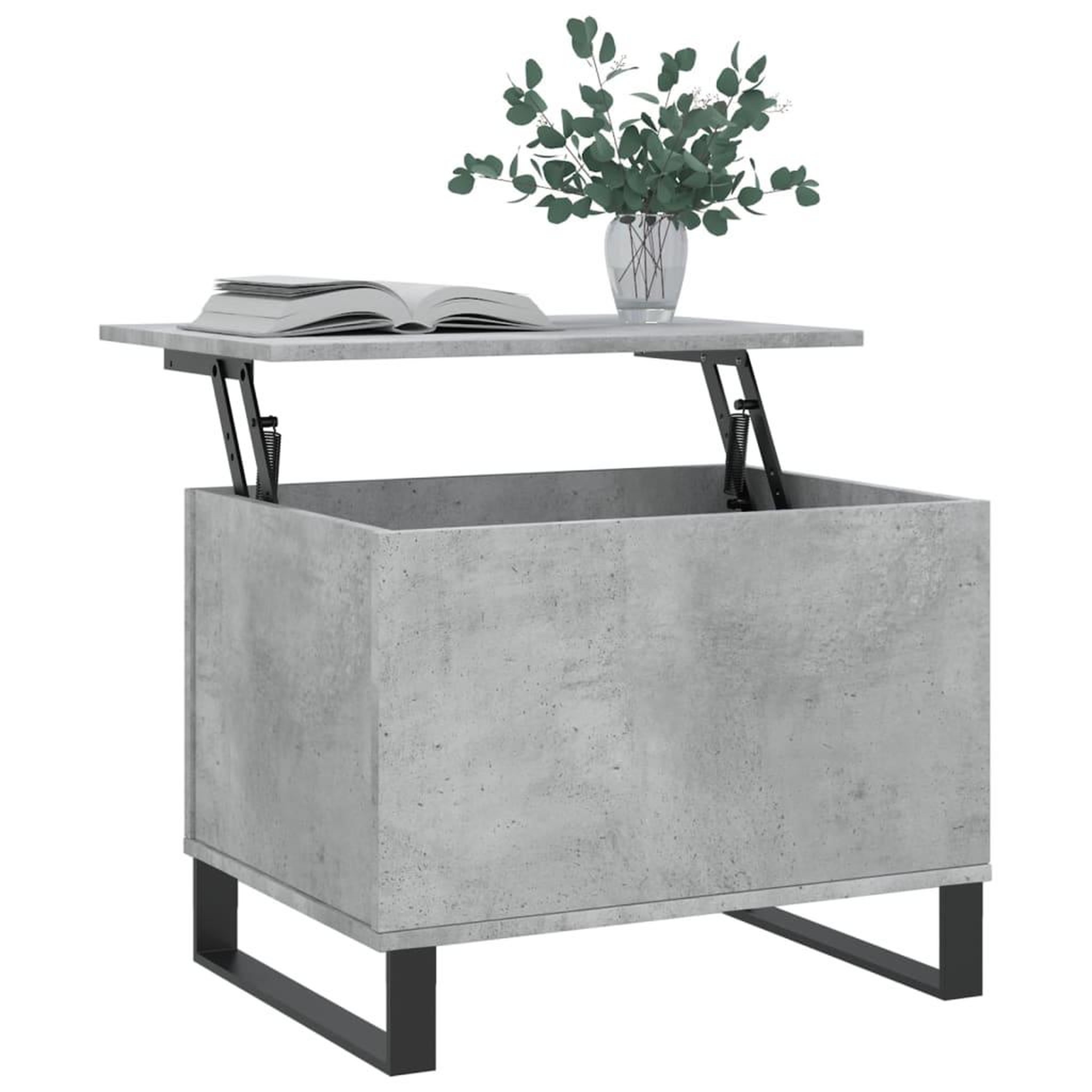 Voir la diapositive 3 : VIDAXL Table basse Gris beton 60x44,5x45 cm Bois d'ingenierie
