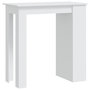 Voir la diapositive 2 : VIDAXL Table de bar rangement Blanc 102x50x103,5 cm Bois d'ingenierie