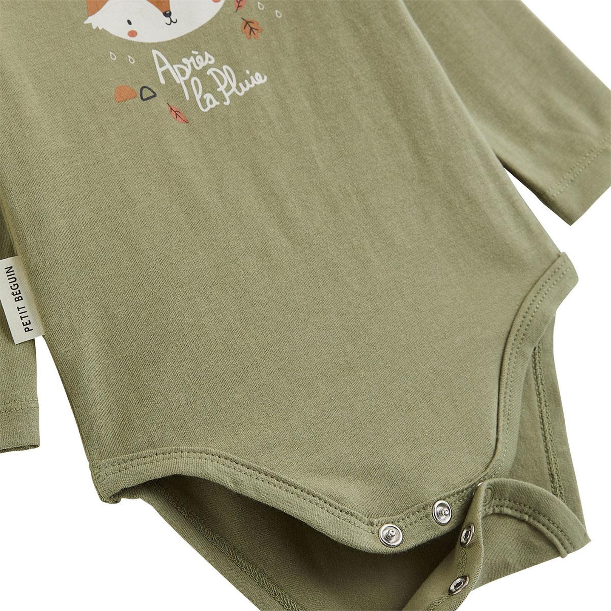 Voir la diapositive 3 : Petit BÃ©guin Lot de 2 bodies bébé manches longues ginkgo