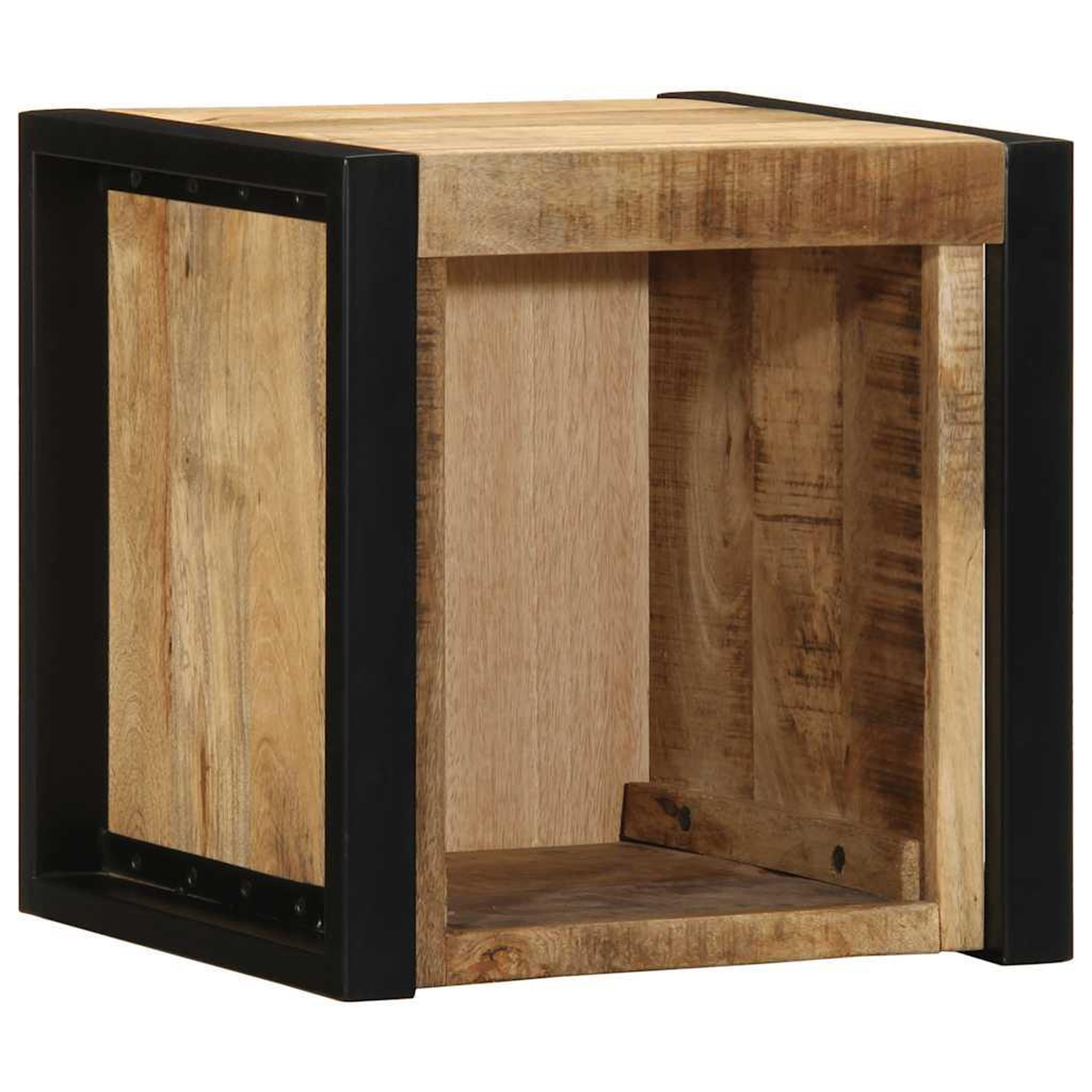 Voir la diapositive 4 : VIDAXL Tables de chevet 2 pcs 40x35x40 cm bois de manguier massif brut