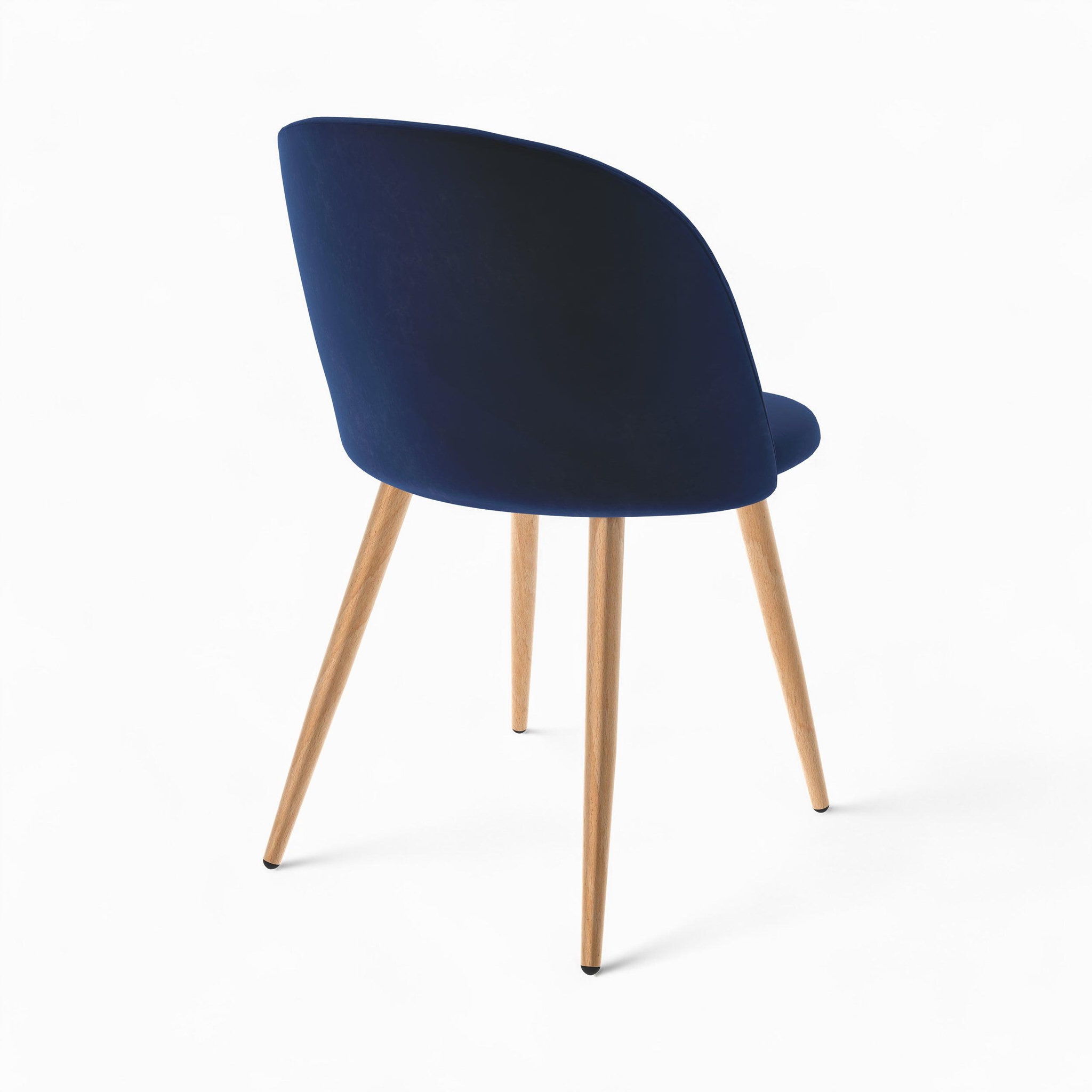 Voir la diapositive 3 : MAISON PAVANE Pack 4 chaises en velours bleu foncé et bleu-cozy