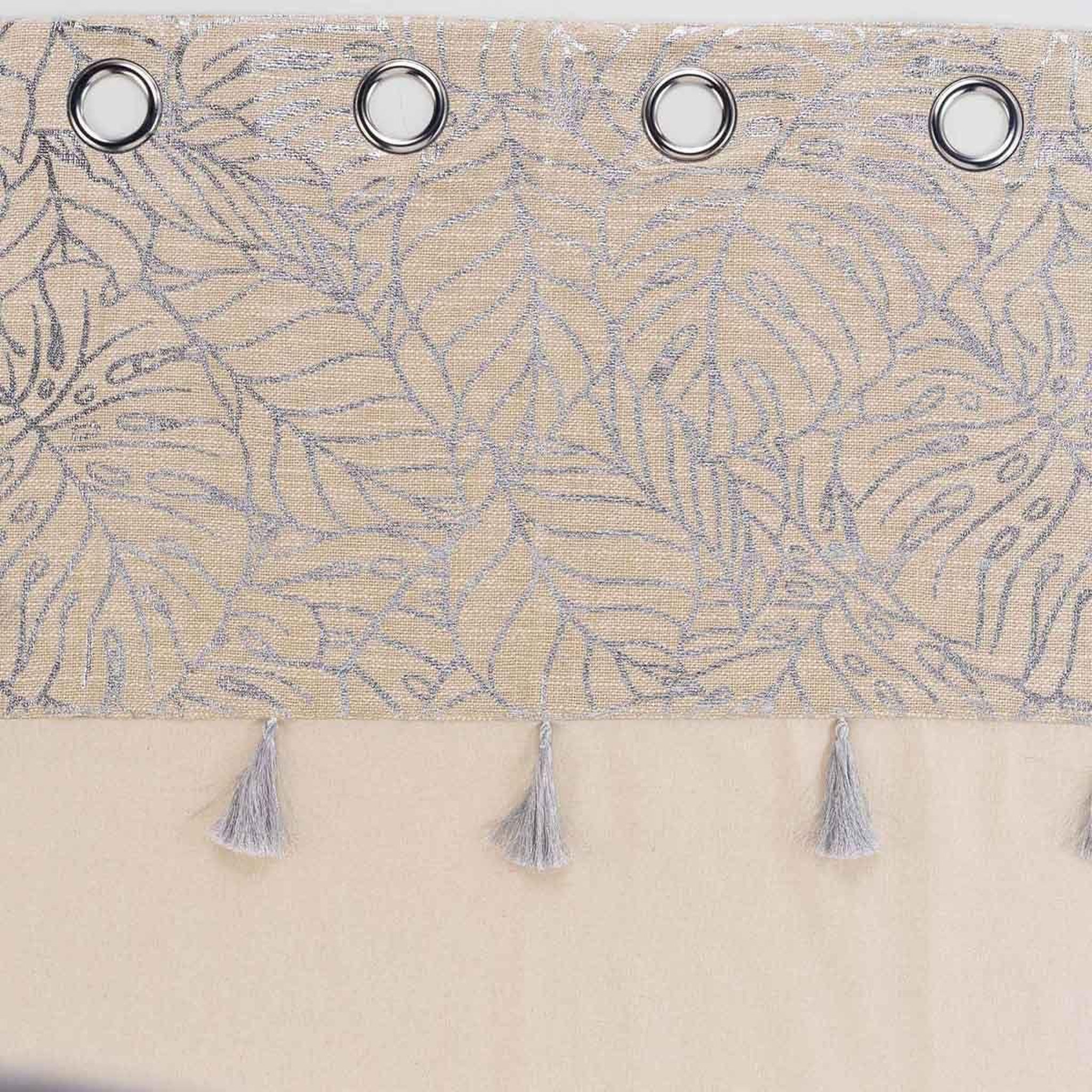 Voir la diapositive 3 : Douceur d'Intérieur Rideau à œillets  solea  140x240cm argent