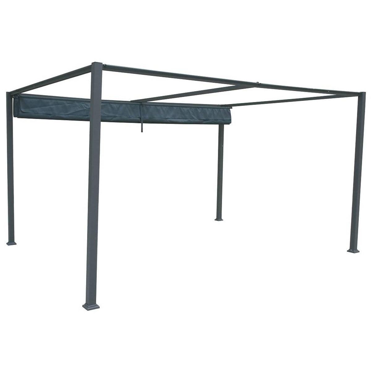 HESPERIDE Tonnelle de jardin en aluminium ardoise Palmeira 4 x 3 m - Hespéride