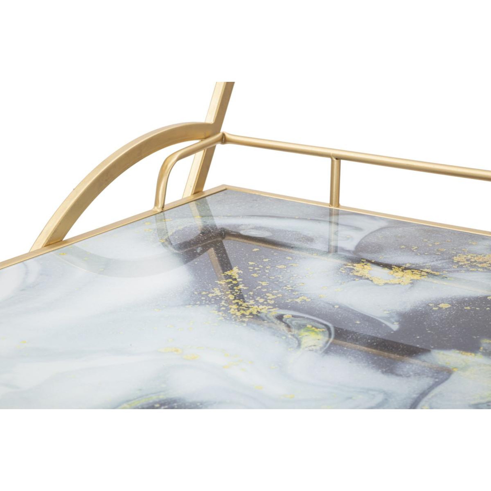 Voir la diapositive 6 : Paris Prix Desserte 3 niveaux effet marbre  grace  84cm multicolore