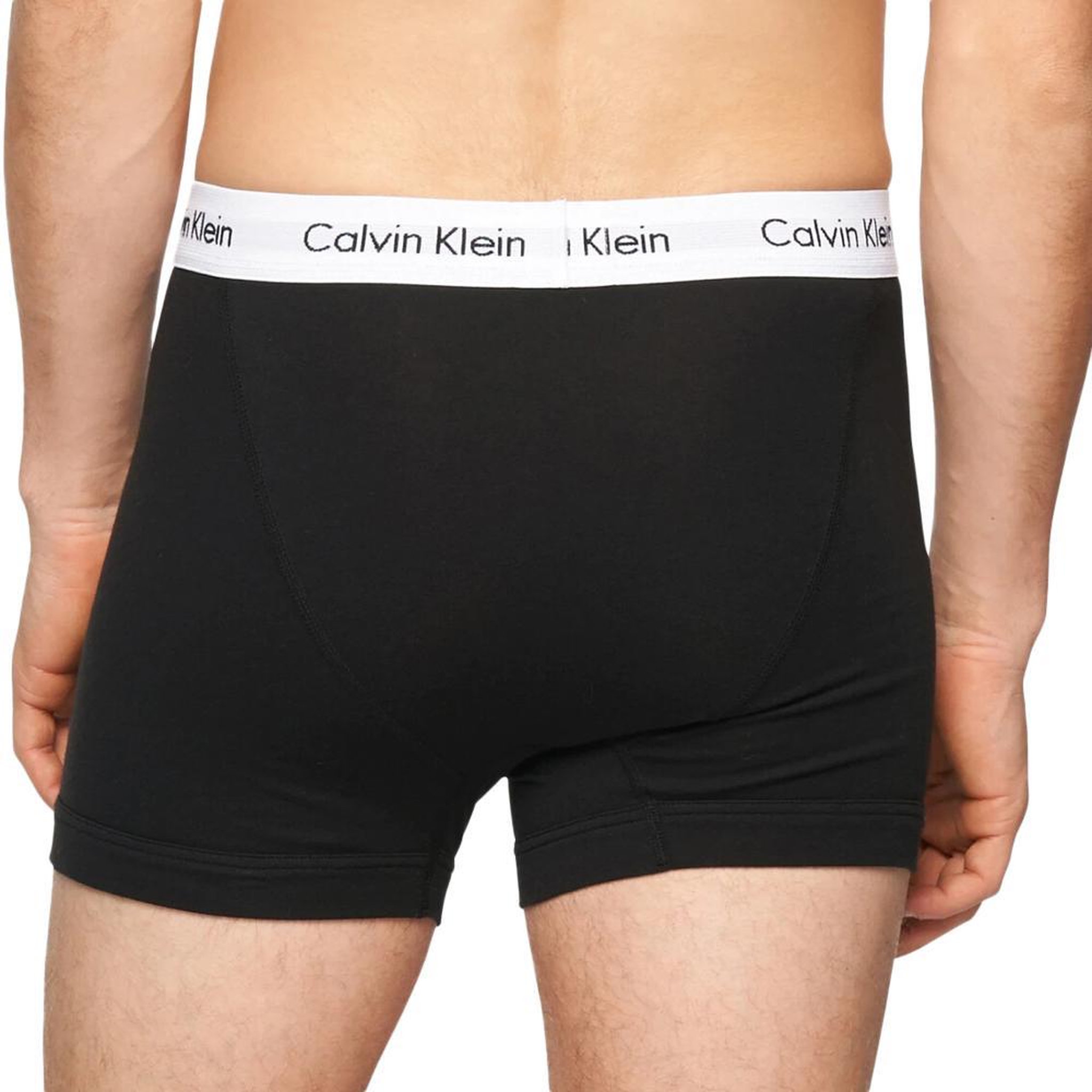 Voir la diapositive 3 : CALVIN KLEIN JEANS X3 Boxers Noir/Blanc Homme Calvin Klein Jeans Trunk 3p