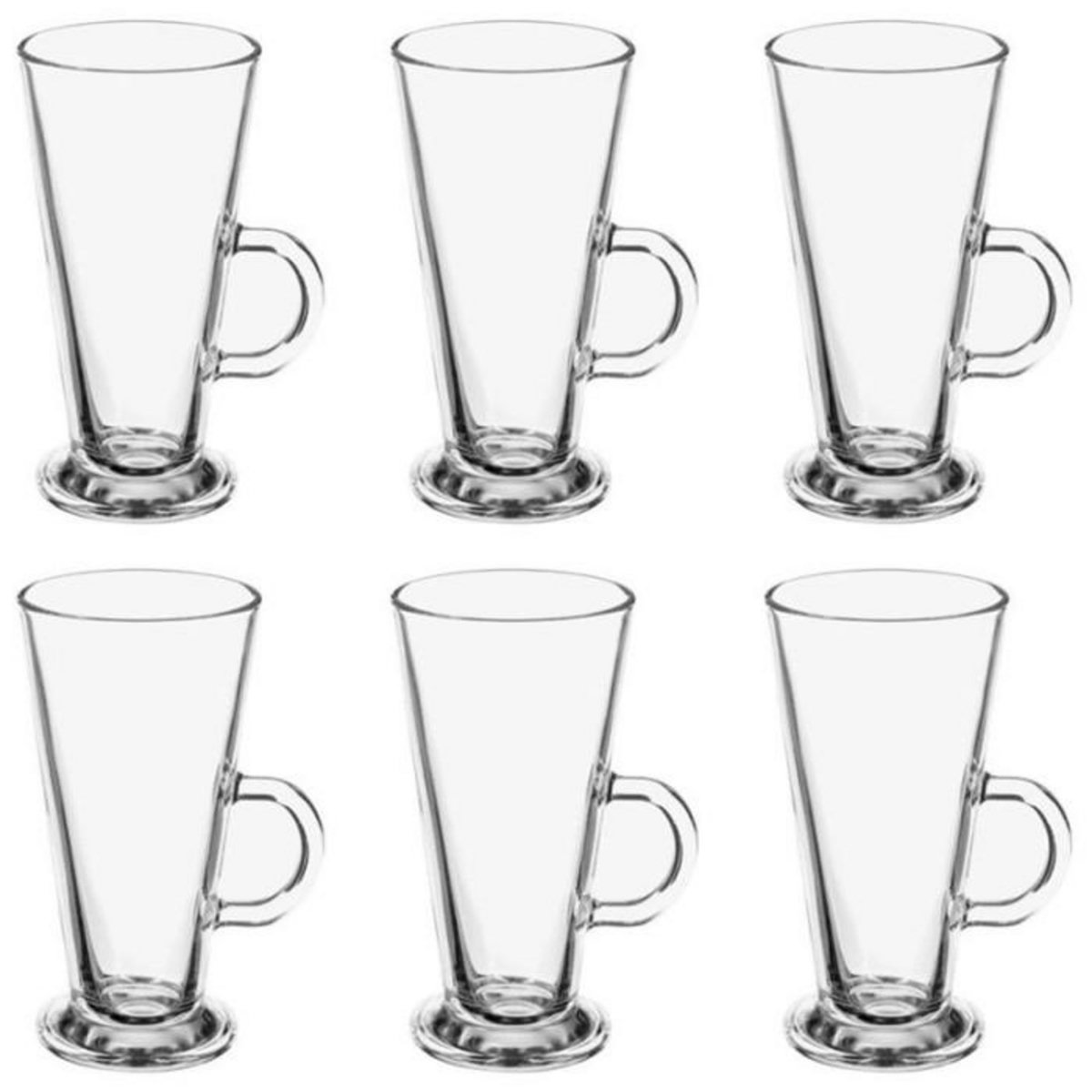 SECRET DE GOURMET Lot de 6 Verres  Mazagran  36cl Transparent