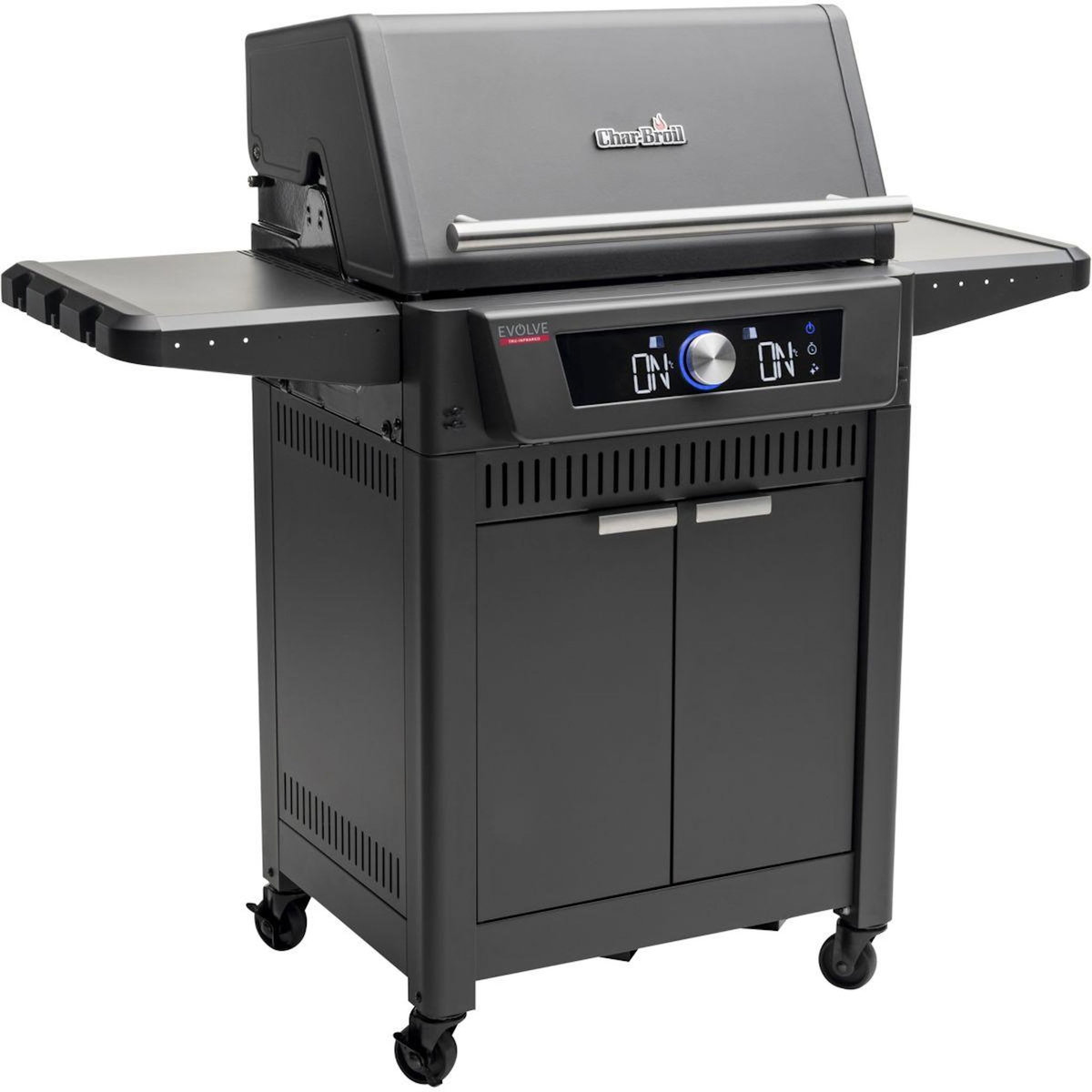 CHAR BROIL Barbecue gaz Evolve, sur chariot, 2 brûleurs, thermostat digital, surface de cuisson 63 x 43 cm