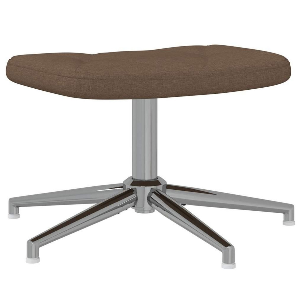 VIDAXL Chaise de relaxation avec tabouret Marron Tissu