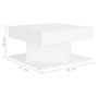 Voir la diapositive 6 : VIDAXL Table basse Blanc 57x57x30 cm Bois d'ingenierie