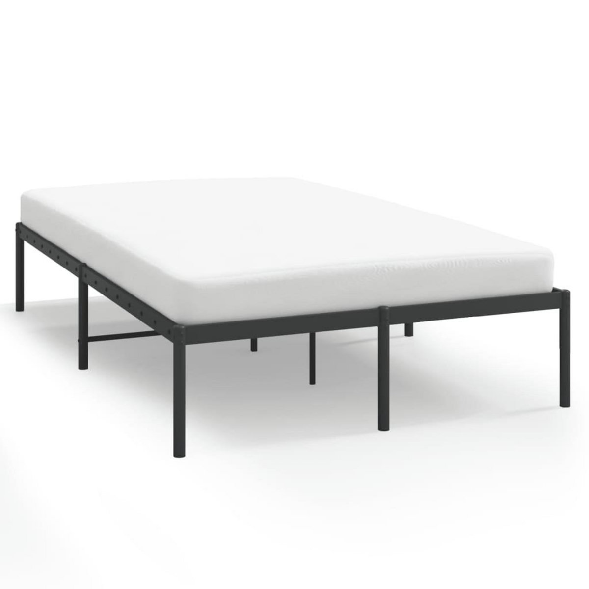 VIDAXL Cadre de lit metal sans matelas noir 120x200 cm