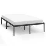 VIDAXL Cadre de lit metal sans matelas noir 120x200 cm