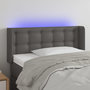 Voir la diapositive 1 : VIDAXL Tete de lit a LED Gris 93x16x78/88 cm Similicuir