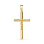 Voir la diapositive 1 : L'ATELIER D'AZUR Pendentif  - Médaille Christ sur la Croix Or 18 Carats 750 Jaune - Chaines Offertes