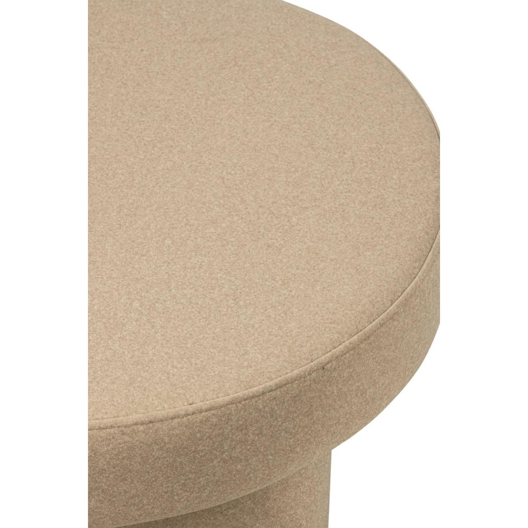 Voir la diapositive 3 : J-LINE Pouf rond sur pieds  champi  71cm beige clair