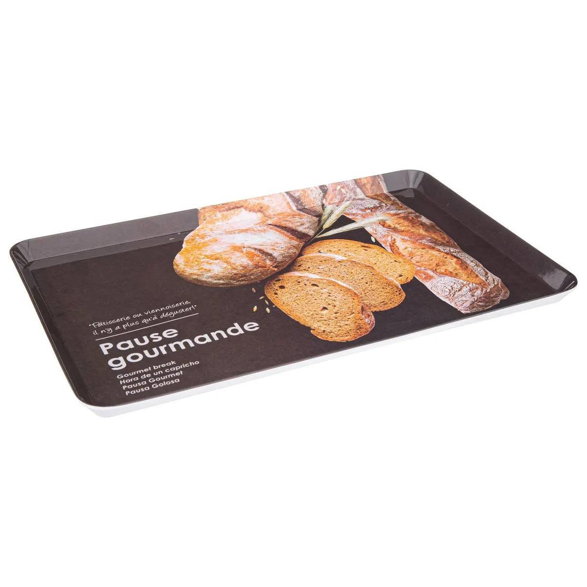 FIVE Plateau de service mélaminé  gourmand  45cm noir