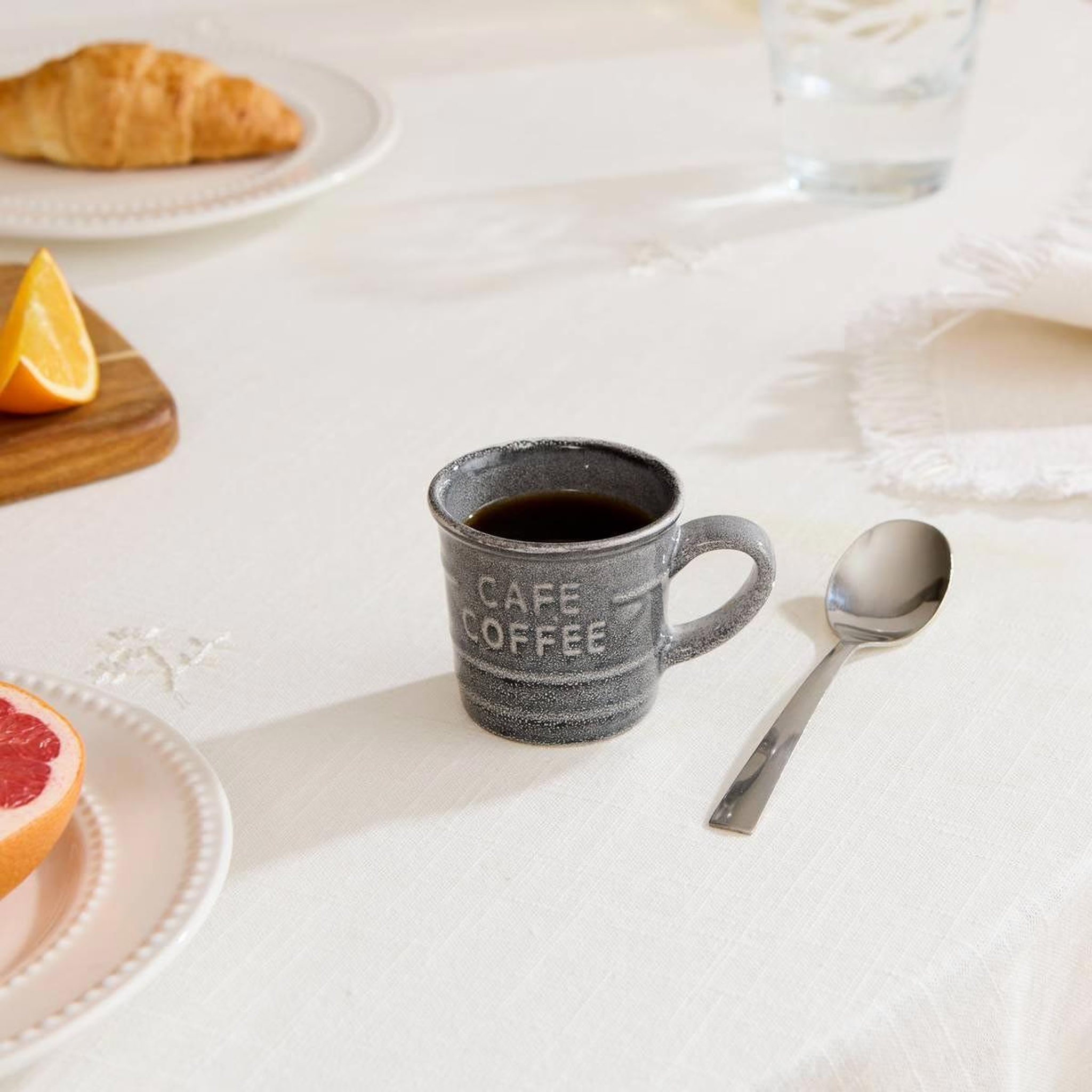 Voir la diapositive 3 : SECRET DE GOURMET Lot de 6 tasses à café expresso   joel  8cl gris