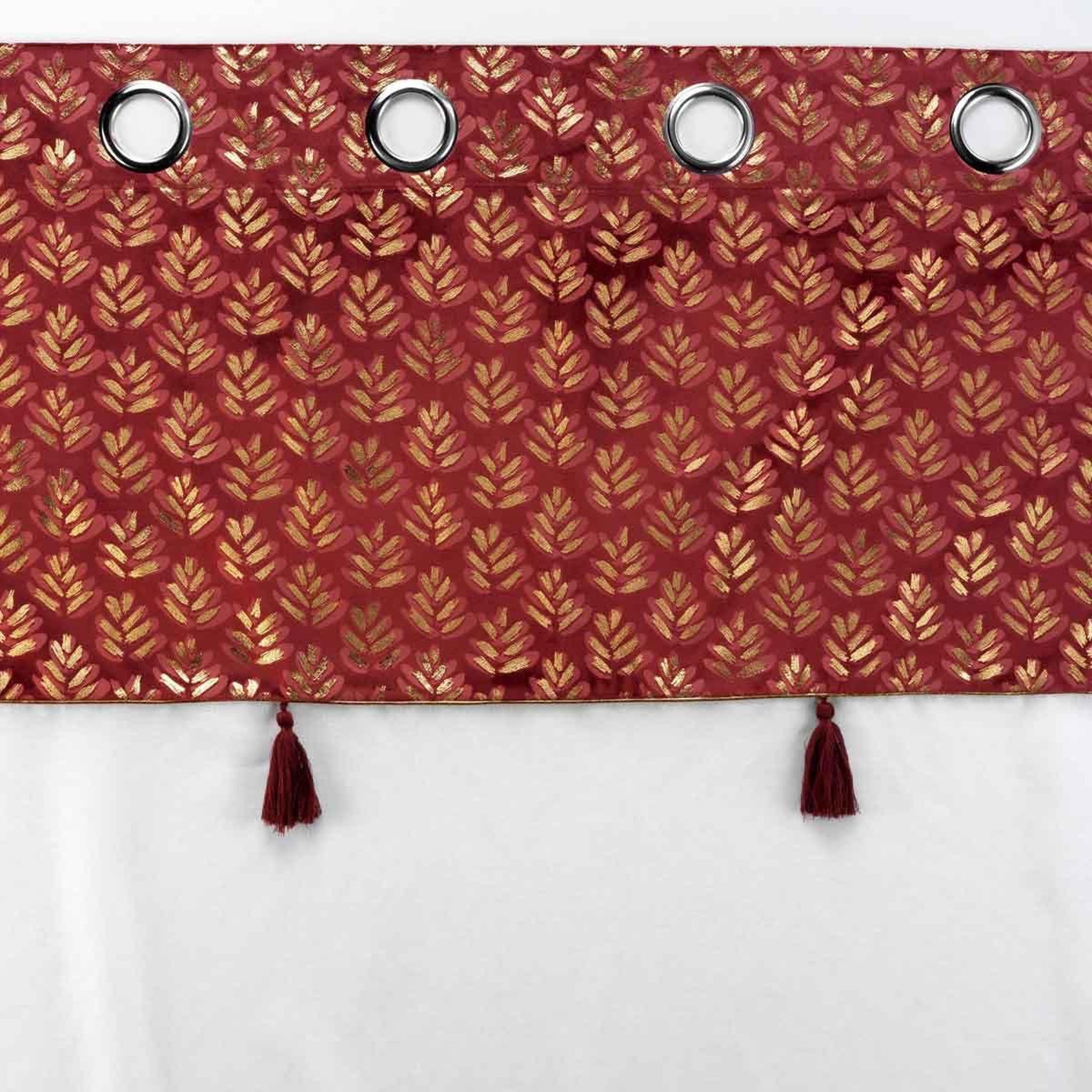 Voir la diapositive 3 : Douceur d'Intérieur Rideau voilage à œillets  evie  140x240cm bordeaux