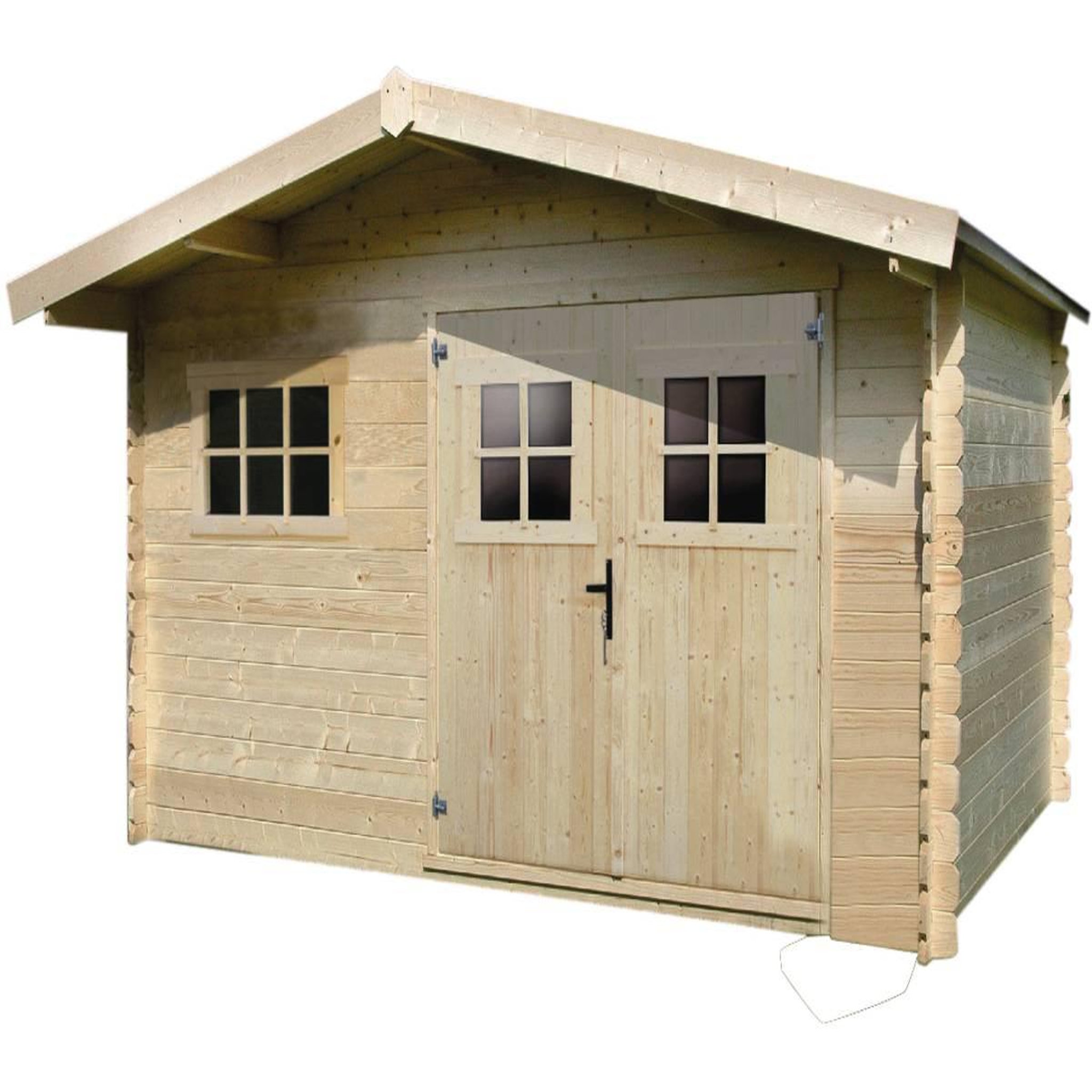 Voir la diapositive 1 : Habitat et Jardin Abri jardin bois - 19,72 m² - 4.64 x 4.25 x 2,32 m - 28 mm