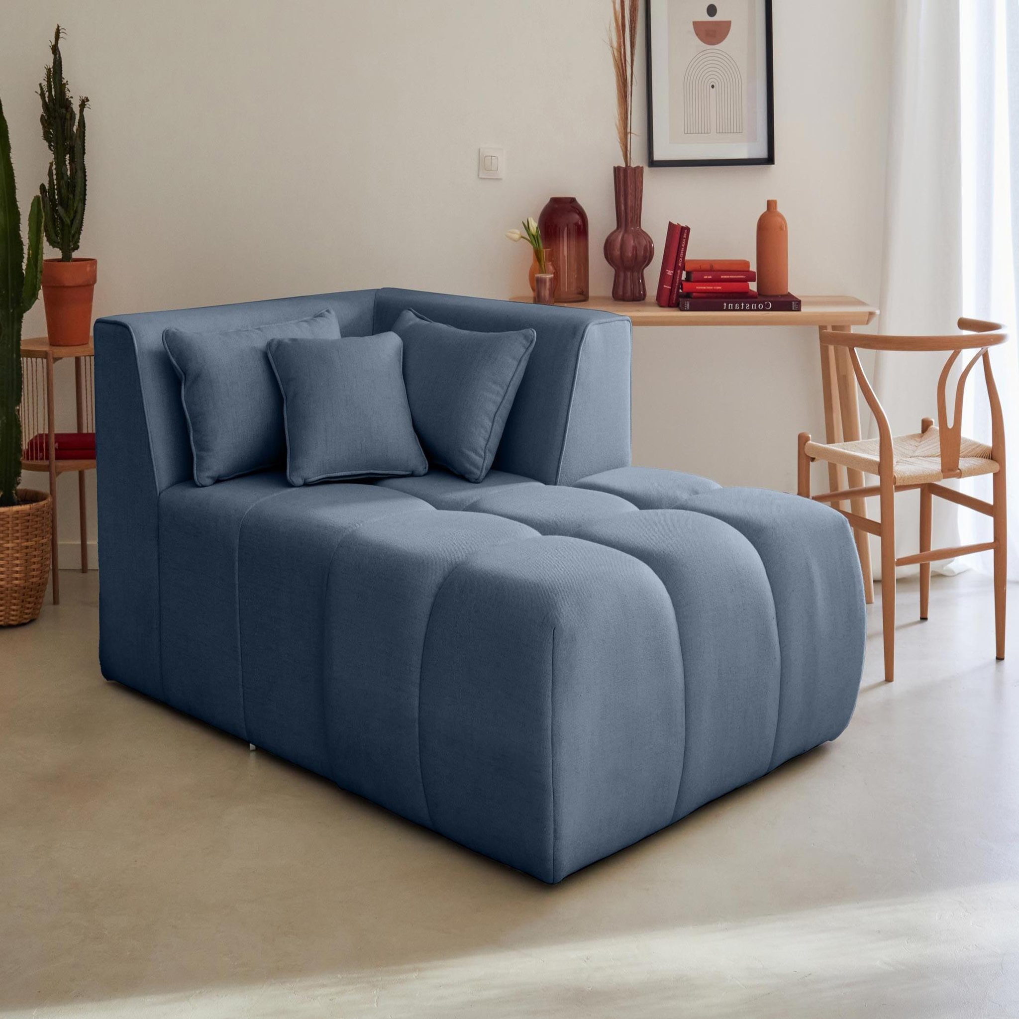 Voir la diapositive 5 : LISA DESIGN Caracas - canapé modulable d'angle droit - 5 places - en tissu