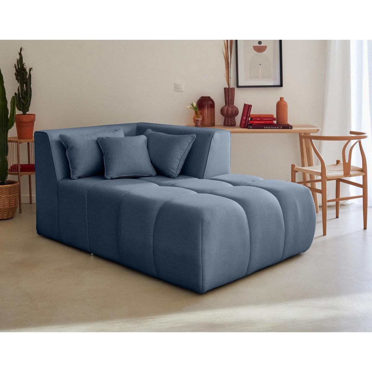 LISA DESIGN Caracas - canapé modulable d'angle droit - 5 places - en tissu