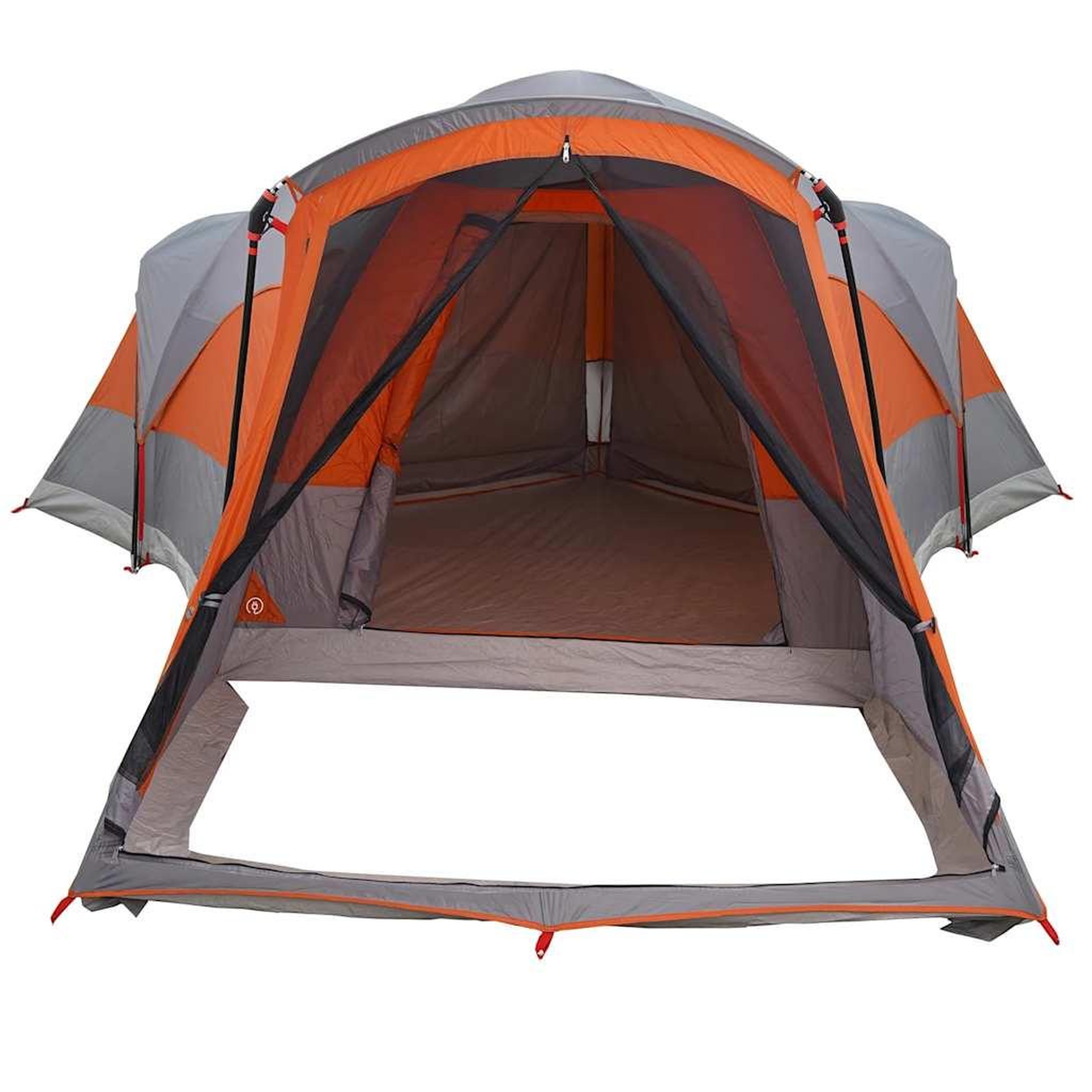 Voir la diapositive 5 : VIDAXL Tente familiale tunnel 8 personnes gris et orange impermeable