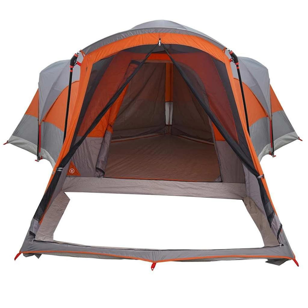 VIDAXL Tente familiale tunnel 8 personnes gris et orange impermeable