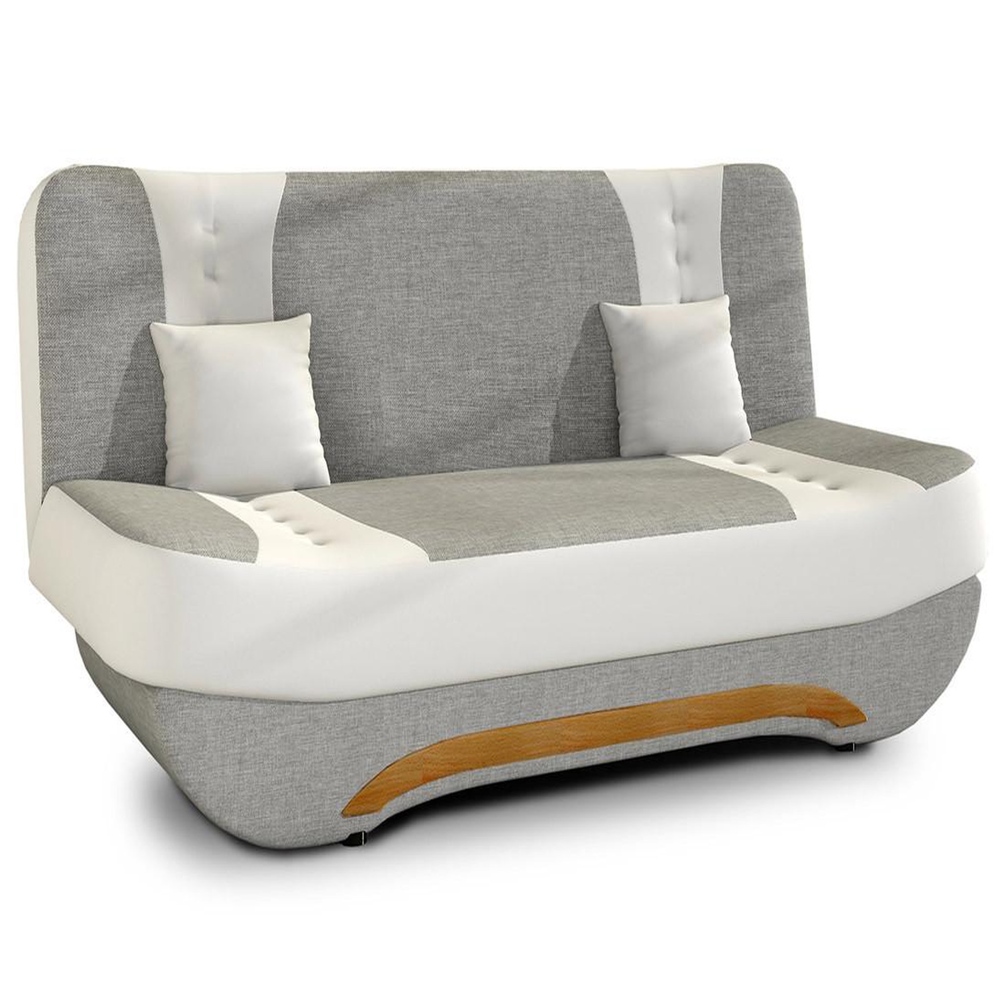 Voir la diapositive 1 : BEST MOBILIER Nelson - canapé convertible clic-clac 3 places en tissu