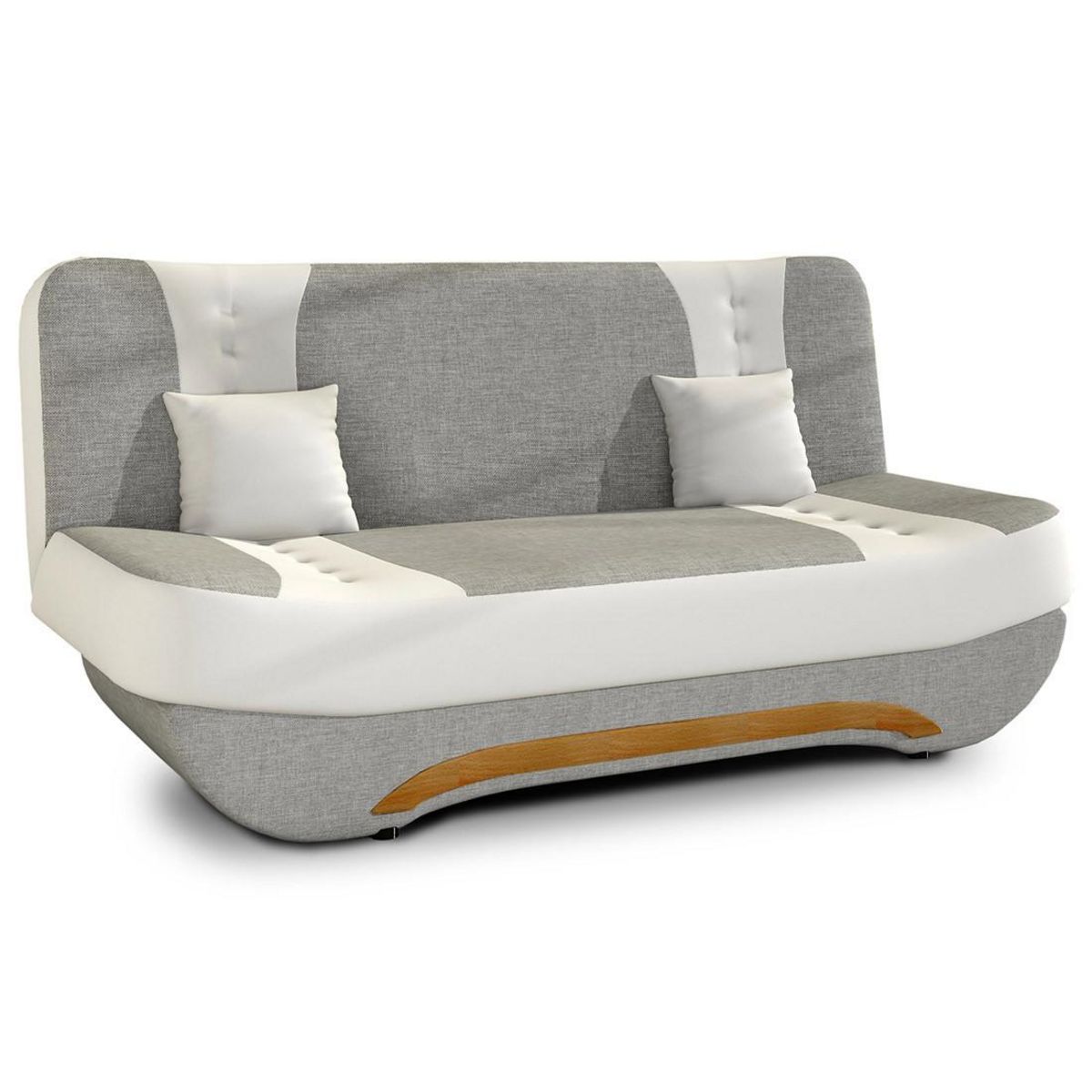 BEST MOBILIER Nelson - canapé convertible clic-clac 3 places en tissu