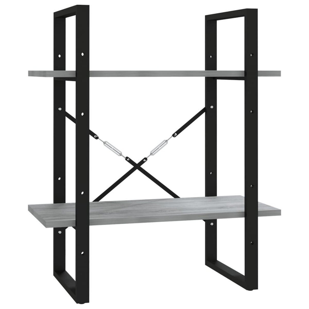 VIDAXL Bibliotheque 2 niveaux Sonoma gris 60x30x70cm Bois d'ingenierie