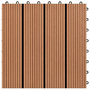 Voir la diapositive 5 : VIDAXL Carreau de terrasse 22 pcs 30 x 30 cm 2 m^2 WPC Marron
