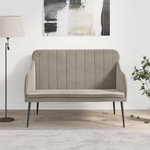 VIDAXL Banc Gris clair 110x76x80 cm Velours