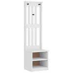 VIDAXL Portemanteau SANDENS blanc 45x40x159,5 cm bois massif pin