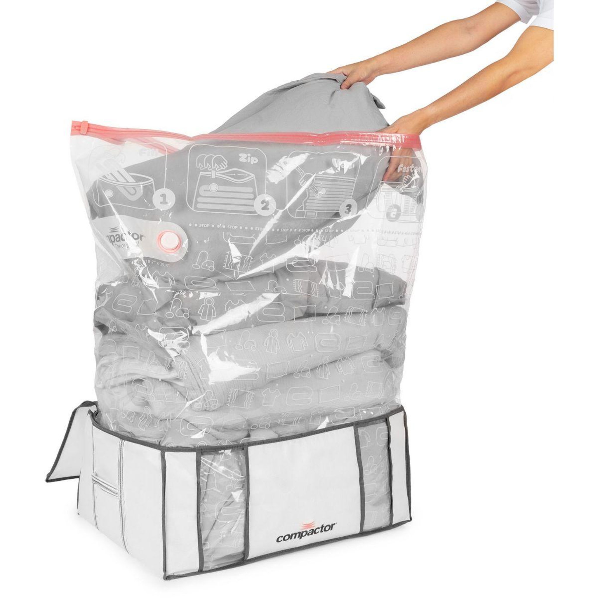 Voir la diapositive 2 : Compactor Housse sac de rangement sous vide taille xxl très grande capacité