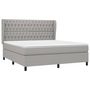 Voir la diapositive 3 : VIDAXL Sommier a lattes de lit avec matelas Gris clair 180x200cm Tissu
