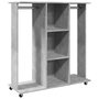 Voir la diapositive 2 : VIDAXL Garde-robe avec roues gris beton 102x38x110cm bois d'ingenierie