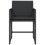 Voir la diapositive 5 : VIDAXL Chaises de jardin lot de 4 avec coussins noir resine tressee
