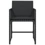 Voir la diapositive 5 : VIDAXL Chaises de jardin lot de 4 avec coussins noir resine tressee