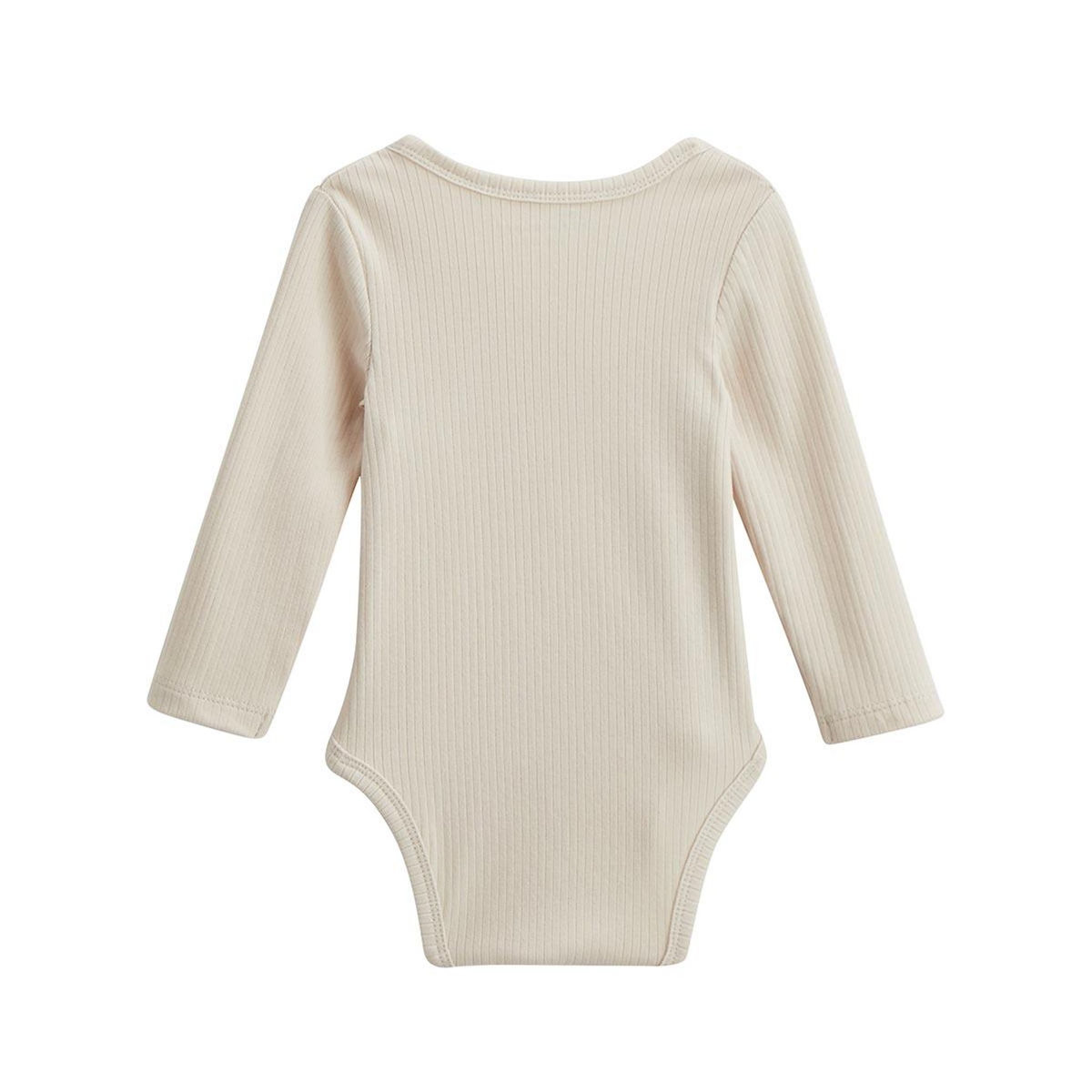 Petit Béguin Lot de 3 bodies bébé côtelés manches longues ouverture croisée Kenya