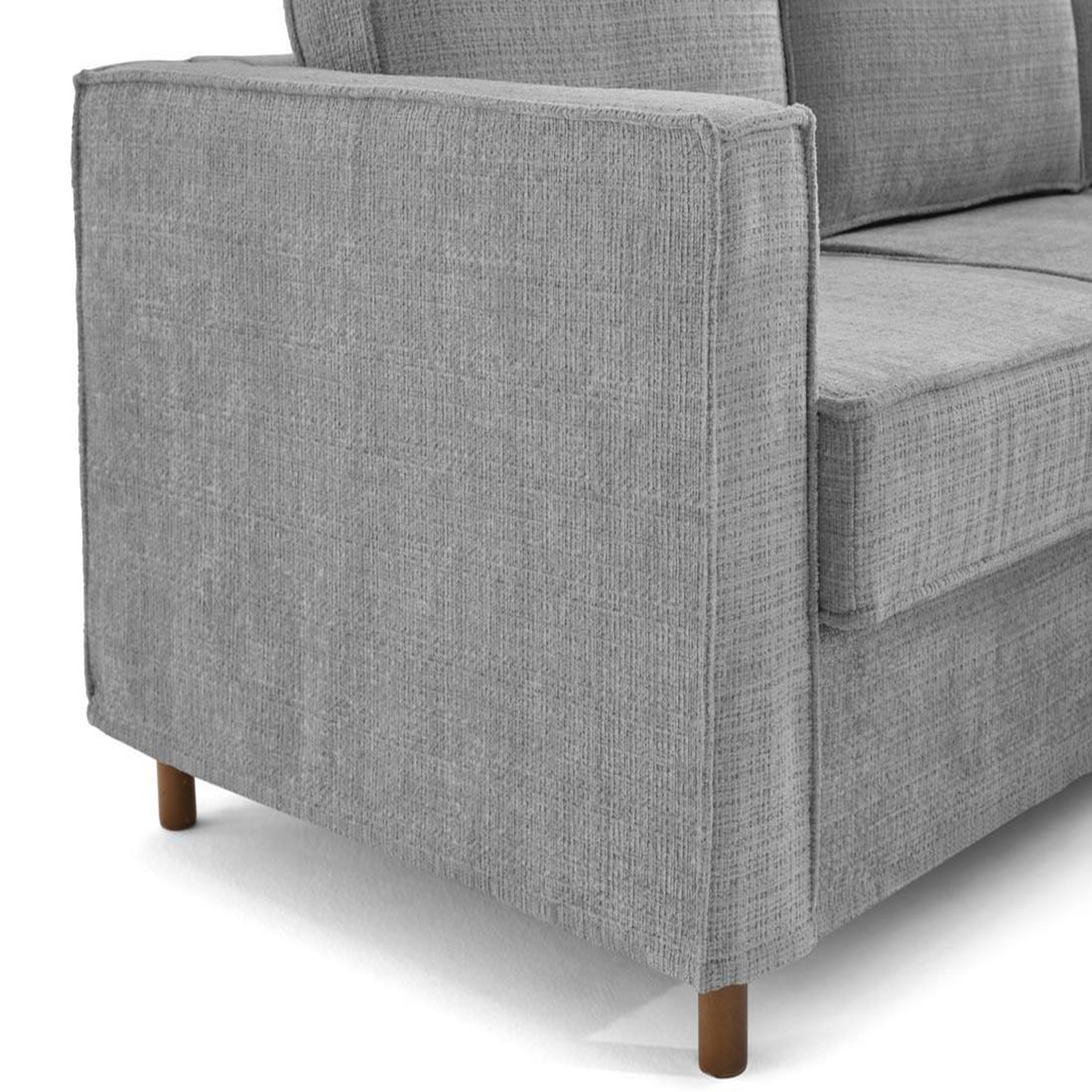 Voir la diapositive 6 : LISA DESIGN Jake - canapé déhoussable d'angle droit 5 places en velours texturé