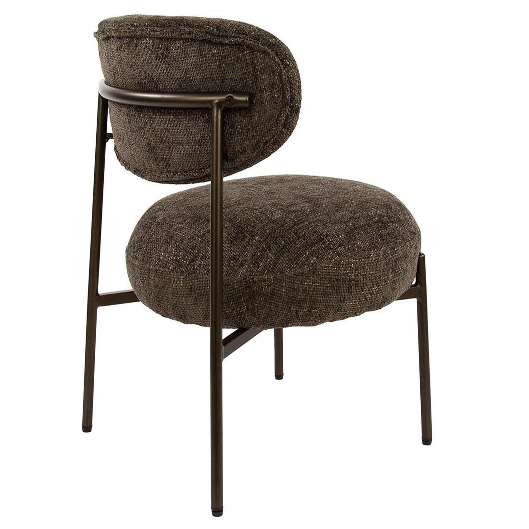 Voir la diapositive 6 : BEST MOBILIER Adelia - fauteuil - pieds en métal - en tissu texturé