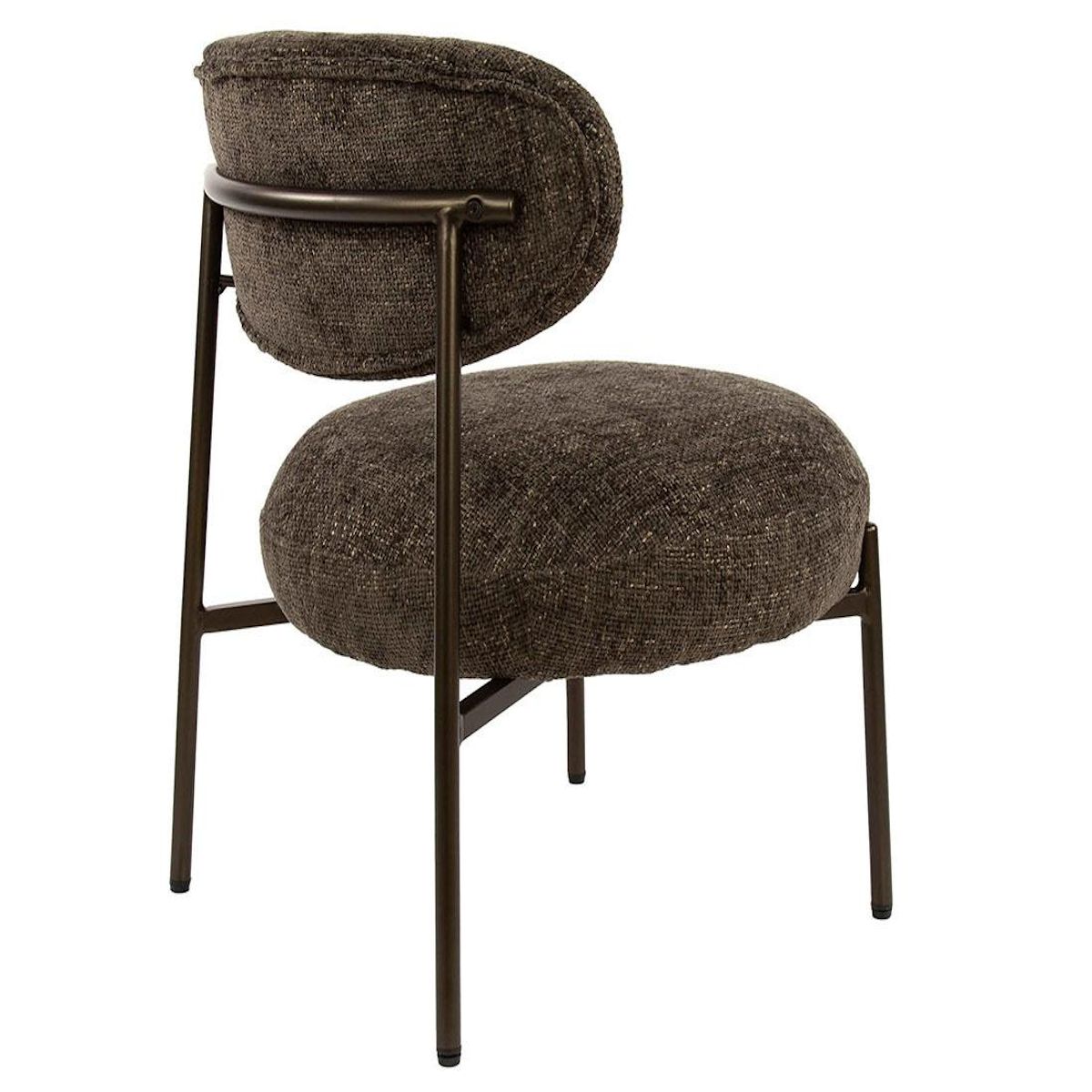 LISA DESIGN Adelia - fauteuil - pieds en métal - en tissu texturé