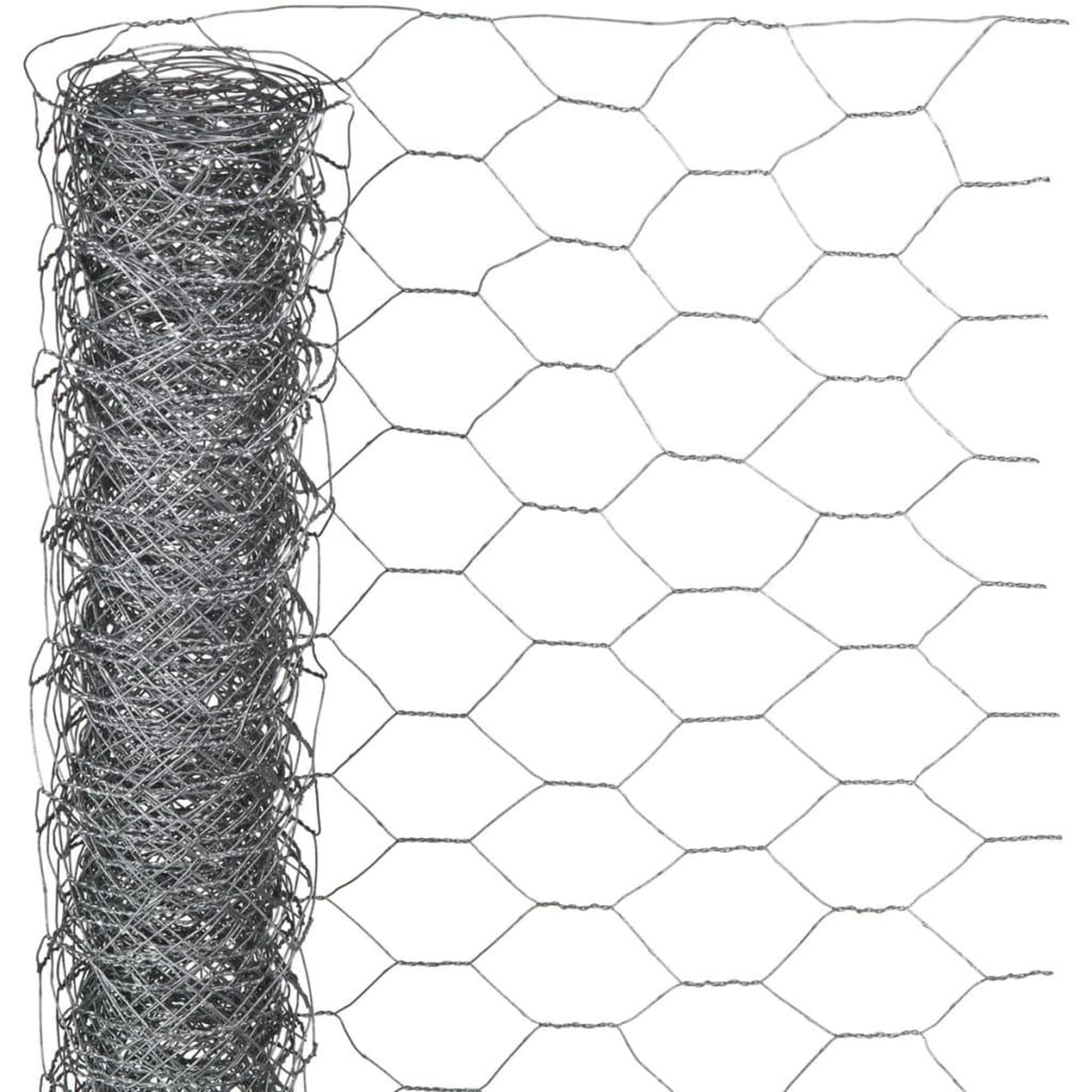 Voir la diapositive 1 : NATURE Nature Grillage metallique hexagonal 0,5x2,5 m 25 mm Acier galvanise