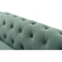 Voir la diapositive 4 : Paris Prix Canapé 3 Places Velours  Chesterfield  209cm Vert