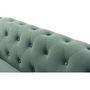 Voir la diapositive 4 : Paris Prix Canapé 3 Places Velours  Chesterfield  209cm Vert