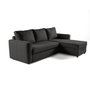 Voir la diapositive 2 : BEST MOBILIER Martha - canapé d'angle réversible 4 places - convertible avec coffre - en tissu