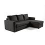 Voir la diapositive 2 : BEST MOBILIER Martha - canapé d'angle réversible 4 places - convertible avec coffre - en tissu