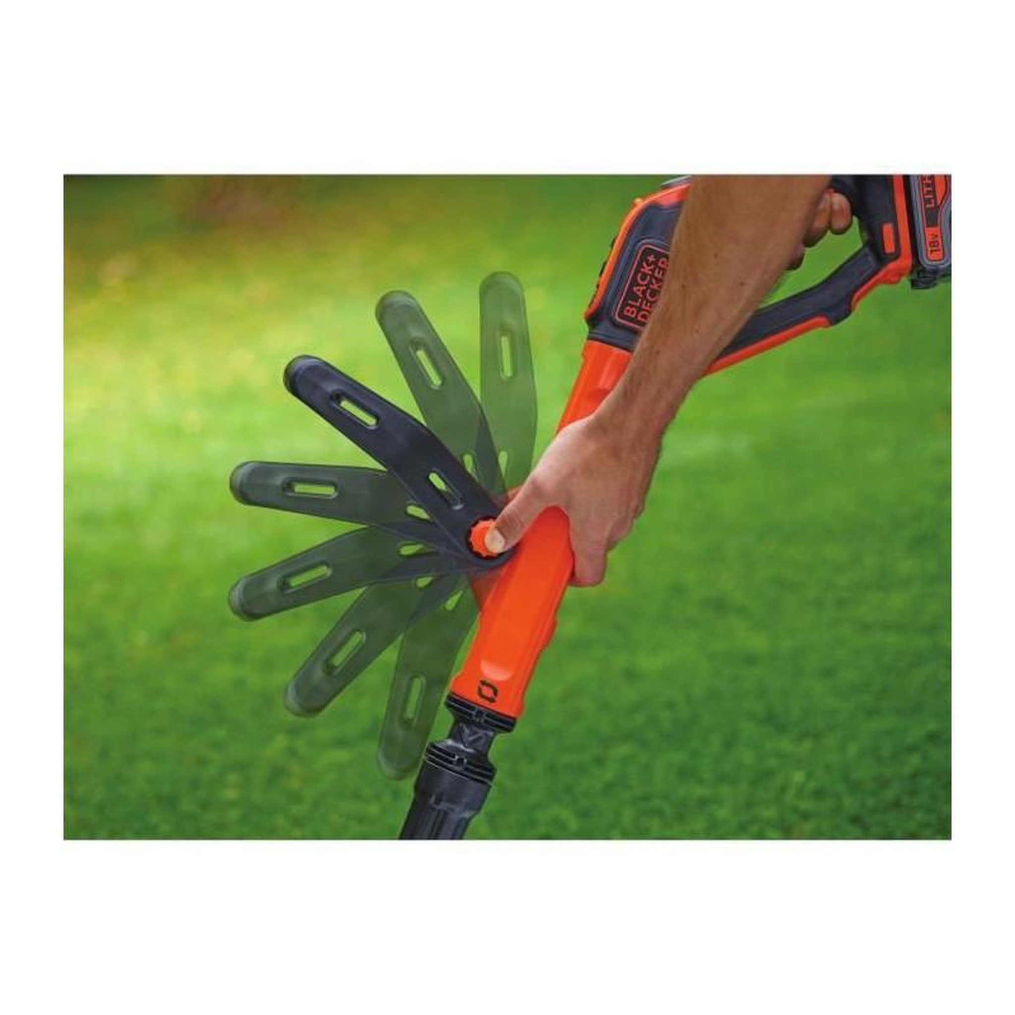 Voir la diapositive 4 : Black et Decker Coupe-bordure a batterie BLACK+DECKER - STC1820EPC - 18V - 28 cm Livre avec batterie 2,0 Ah + chargeur
